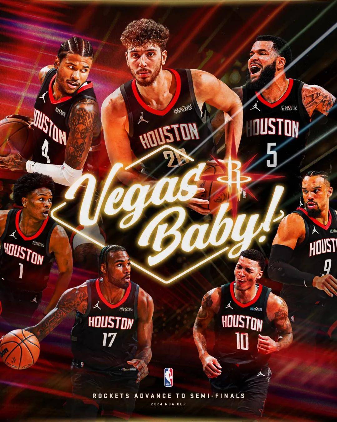 火箭大胜马刺晋级半决赛